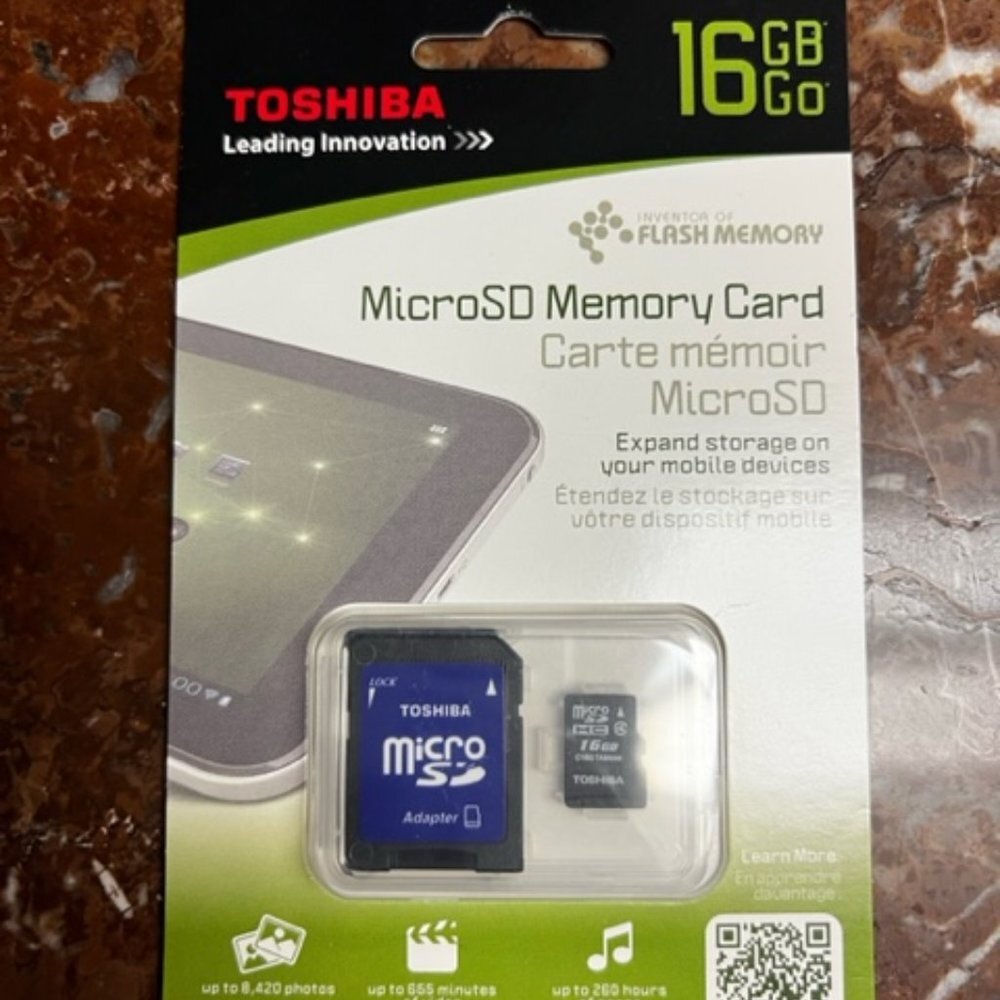 Toshiba 16GB MicroSD Memory Card